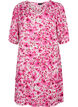 Geblümtes Kleid aus Viskose mit A-Linie, Pink Flower Rain, Packshot image number 0