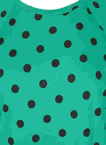 Kleid mit Punktmustern und 3/4 Ärmeln, Jolly Green Dot, Packshot image number 2