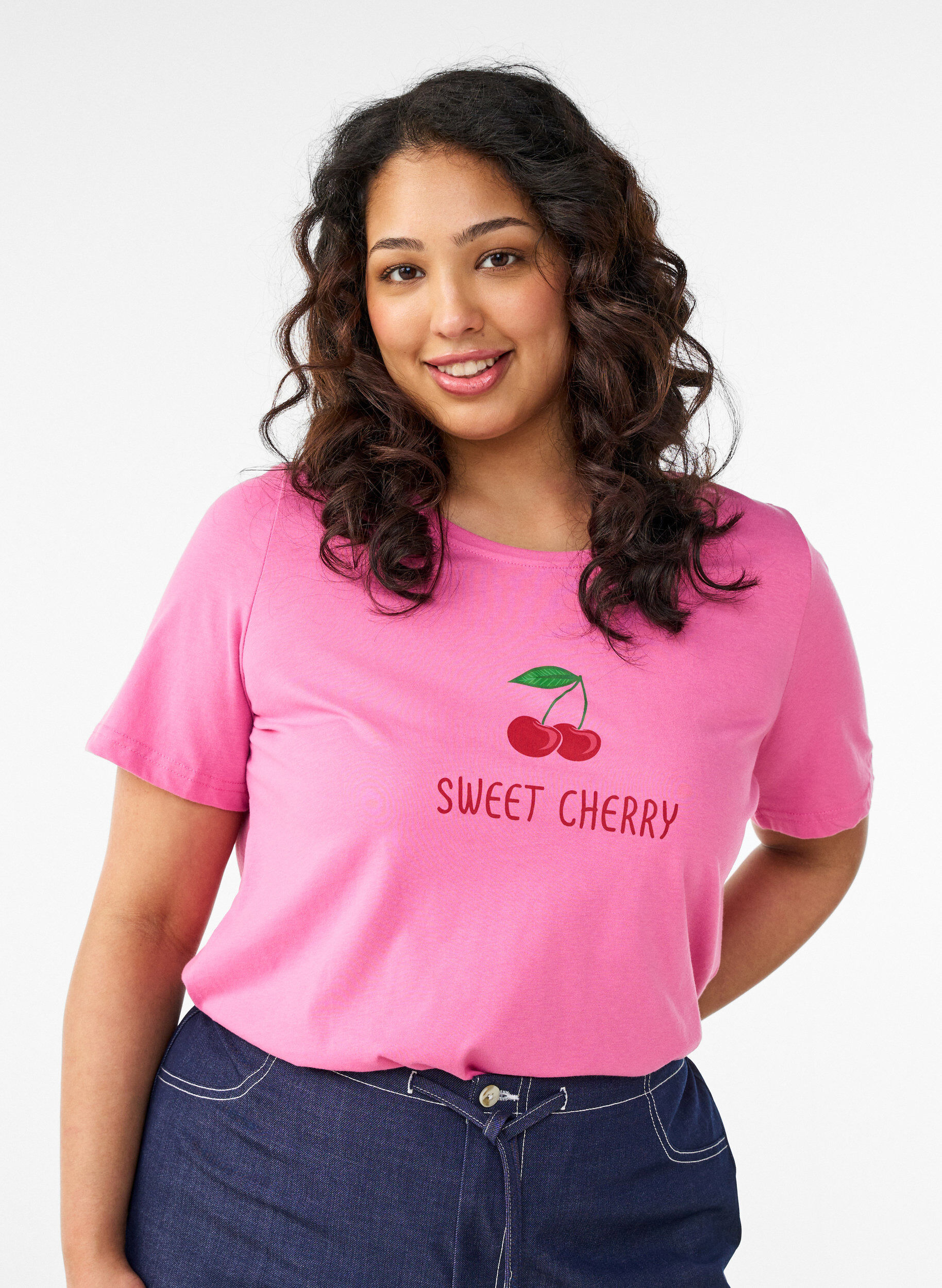 ZizziT-Shirt mit Print, Pink, Model image number 0