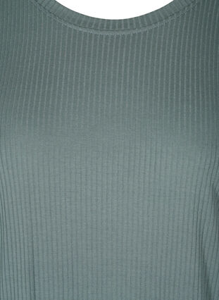 Bluse mit Schnüren in Rippqualität, Balsam Green, Packshot image number 2