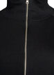 Sweatjacke mit hohem Kragen und Rei&szlig;verschluss, Schwarz, Packshot image number 2