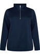 Sweatshirt mit hohem Kragen und Rei&szlig;verschluss, Blau, Packshot image number 0