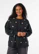 Strickjacke mit Punktmuster, Grau, Model image number 0