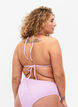 Triangel-Bikinioberteil mit Kreppstruktur, Lila, Model image number 1