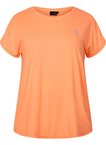Kurzarm Trainingsshirt, Neon Orange, Packshot image number 0