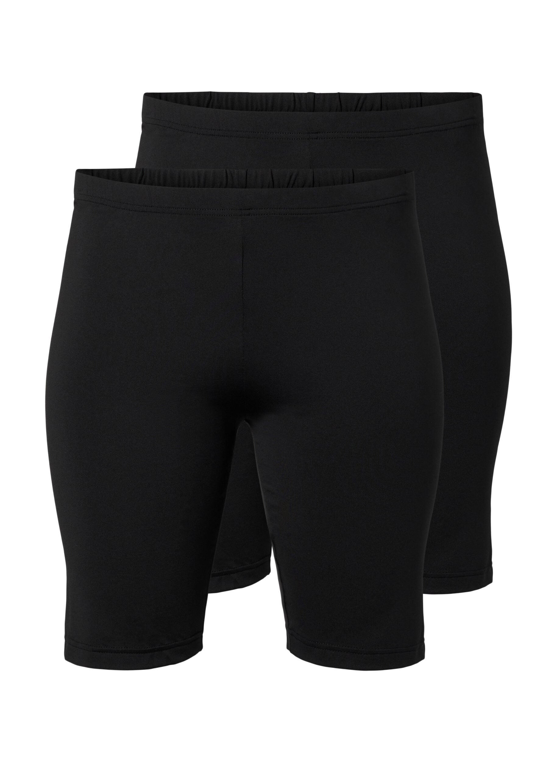 Zizzi 2er-Pack Radlershorts, Schwarz, Packshot image number 0