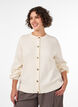 Strickjacke aus weichem Strick mit goldfarbenen Kn&ouml;pfen, Vanille, Model image number 0