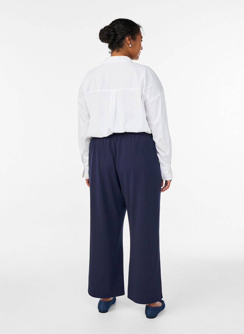 Lockere Hose mit Taschen, Blau, Model image number 1