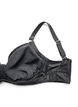Bikini Top aus strukturiertem Mesh mit herausnehmbaren Einlagen, Schwarz, Packshot image number 3