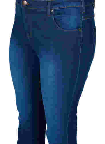 Slim Fit Emily Jeans mit normaler Taillenhöhe, Blue denim, Packshot image number 2