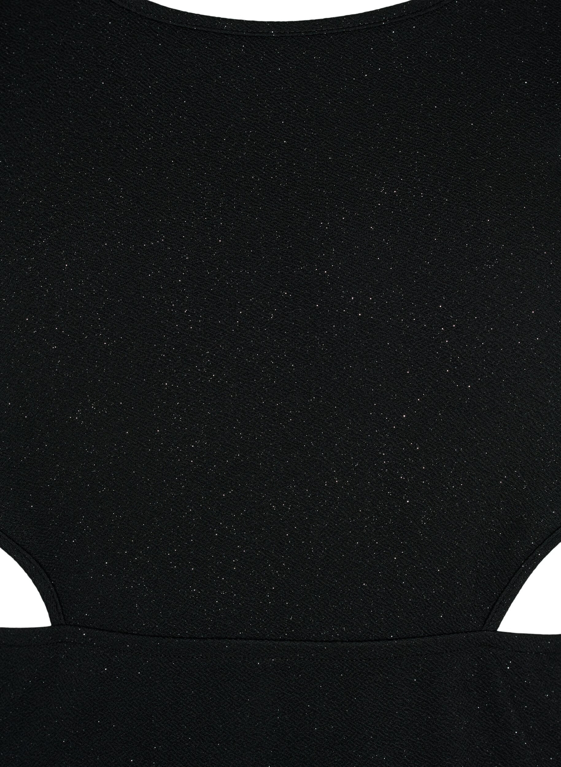 Zizzi &Auml;rmelloses Kleid mit ausgeschnittenem Teil, Black, Packshot image number 2