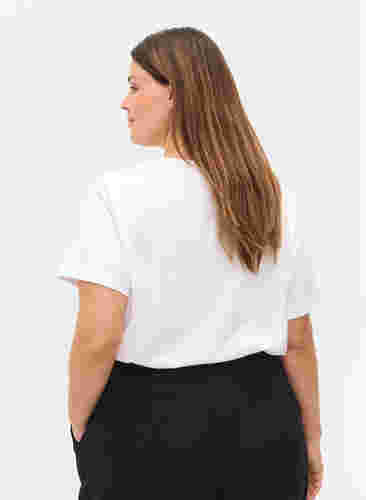 2er-Pack basic T-Shirts aus Baumwolle, Black/B White, Model image number 1