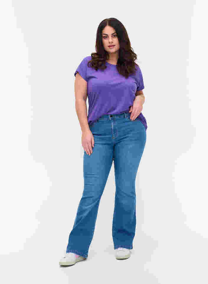 Hochtaillierte Ellen Bootcut Jeans, Light blue, Model