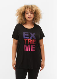 Trainings-T-Shirt mit Print, Black w. Extreme, Model