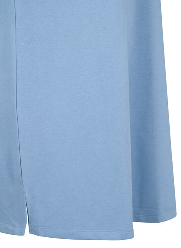 Sweatshirtkleid mit kurzen Ärmeln und Schlitzen, Faded Denim, Packshot image number 3