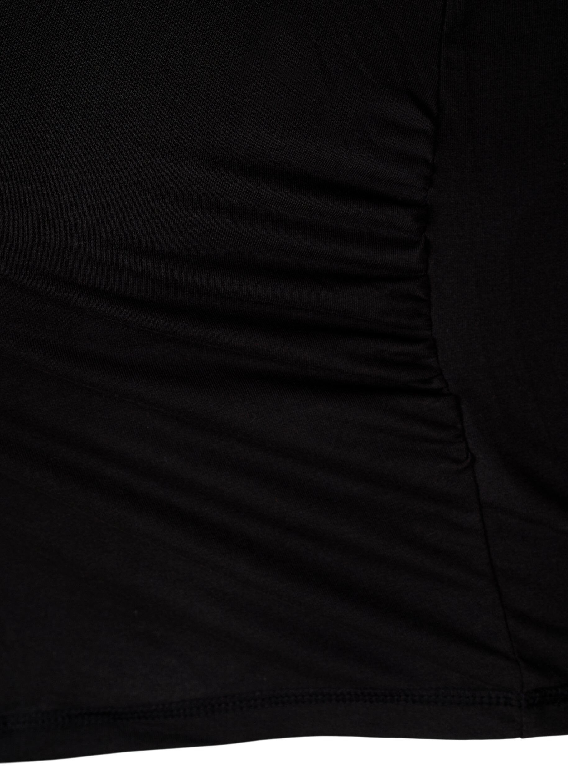 Zizzi Basic Umstandsbluse mit langen &Auml;rmeln, Black, Packshot image number 3