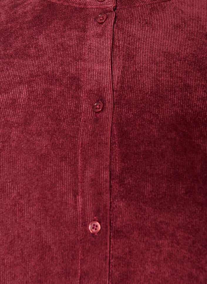 Cordkleid in A-Linie mit Stehkragen, Rot, Packshot image number 2
