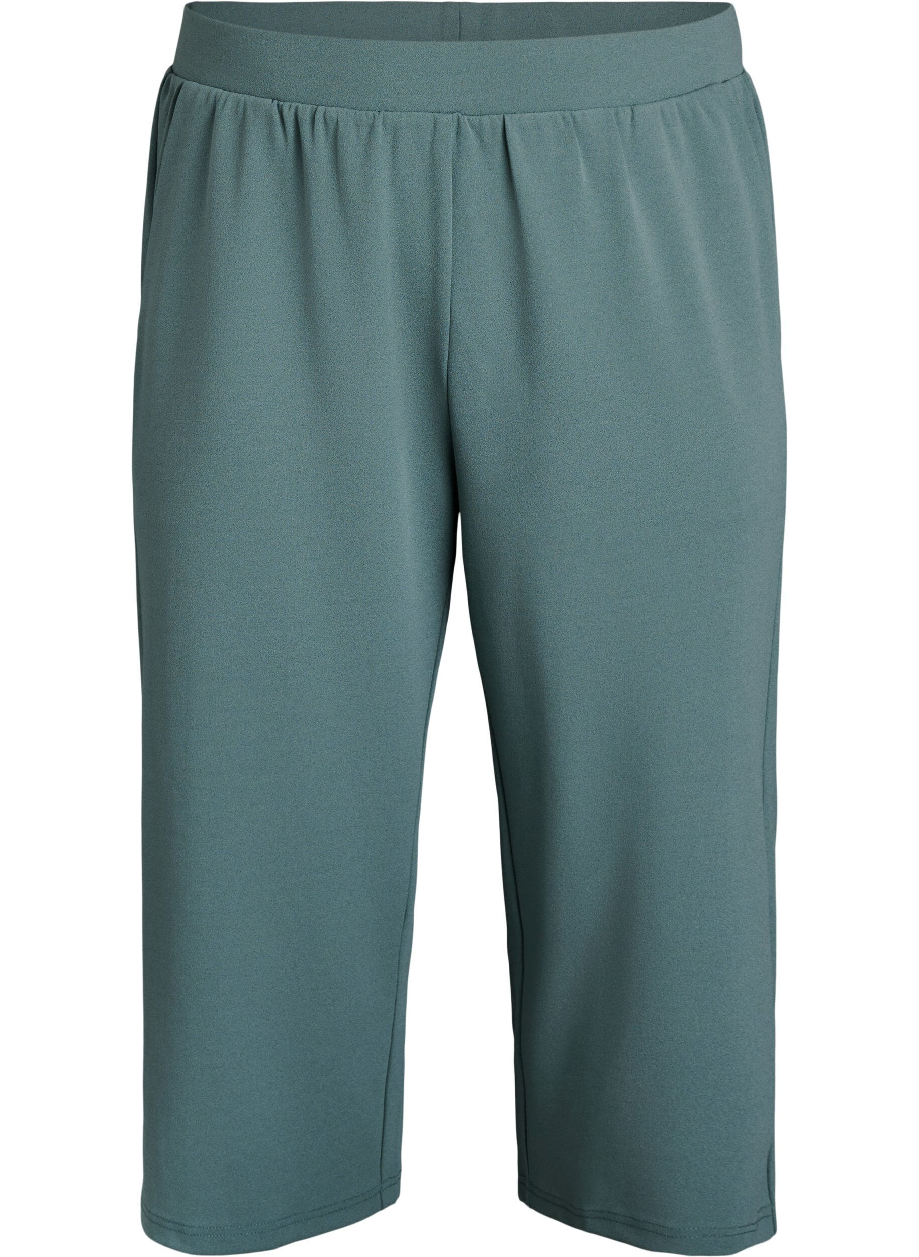 Zizzi FLASH - Hochtaillierte Knickerbocker mit lockerem Schnitt, Gr&uuml;n, Packshot image number 0