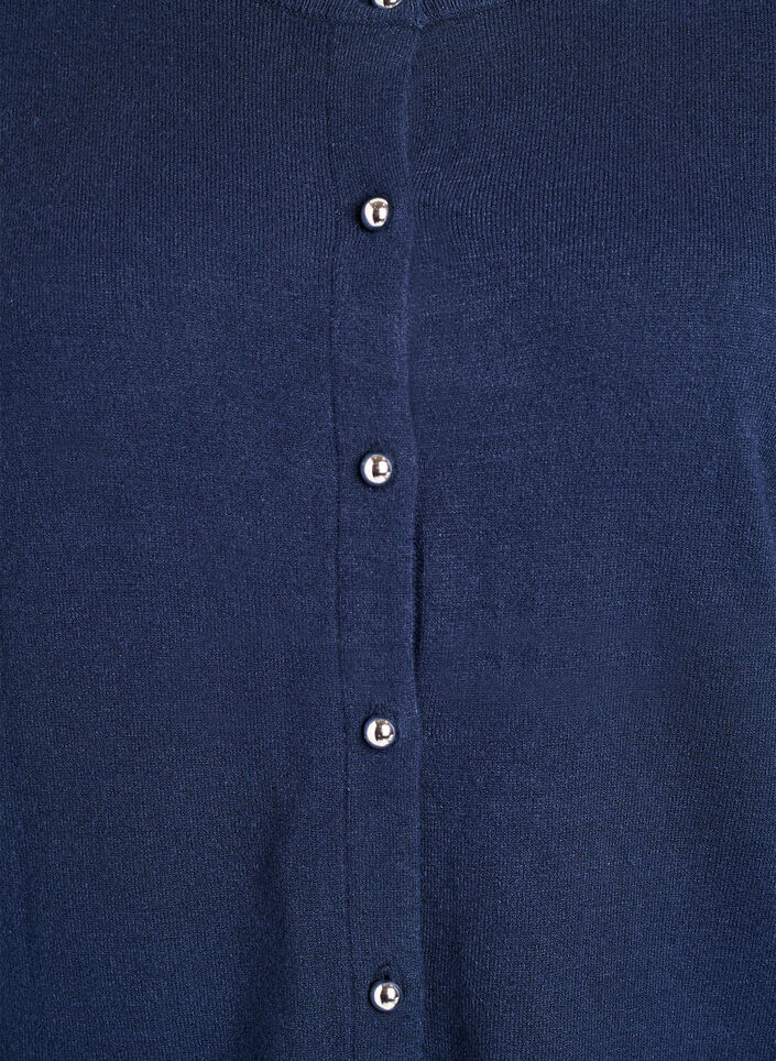 Cardigan mit runden Kn&ouml;pfen, Blau, Packshot image number 2