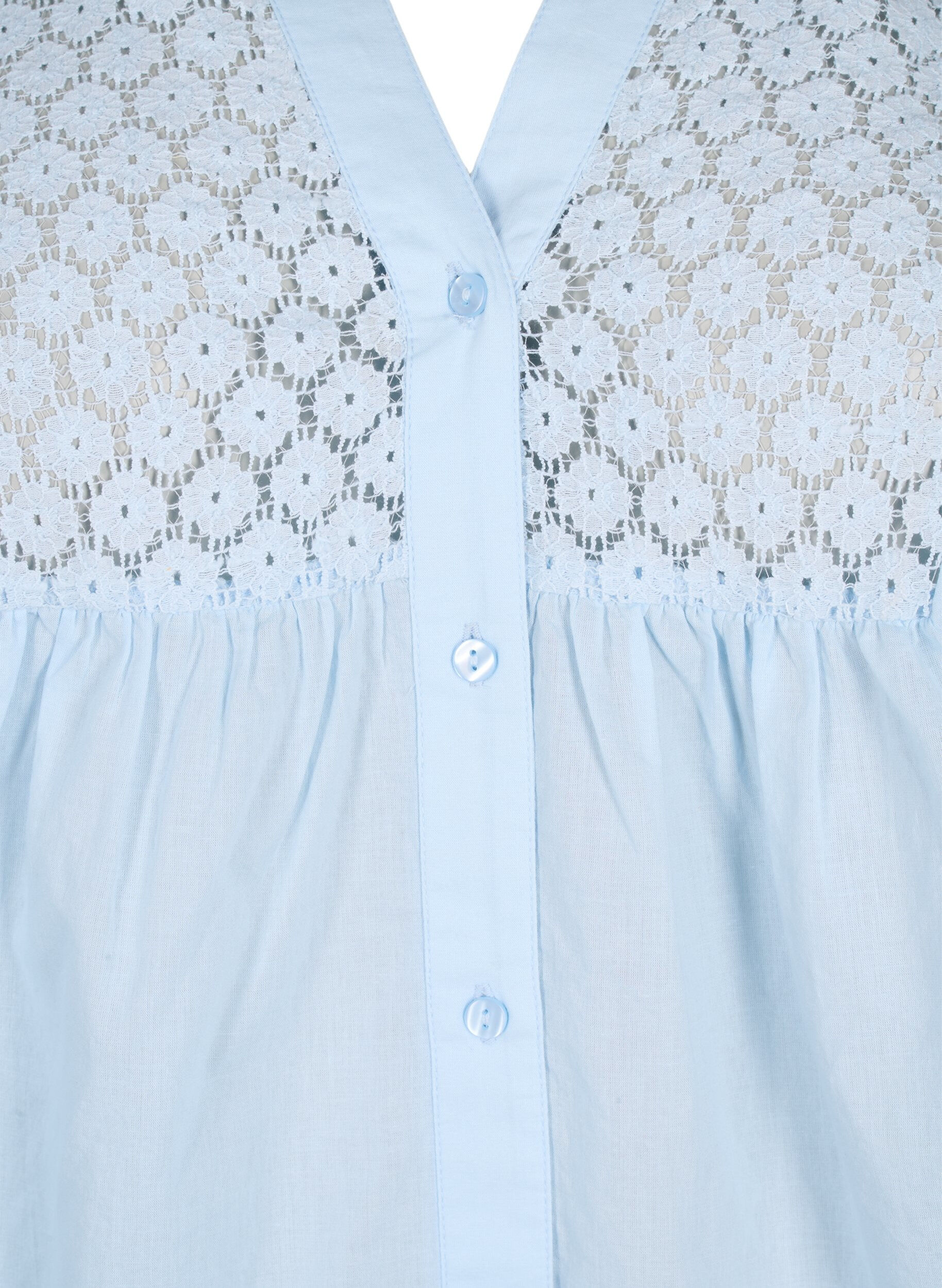 Zizzi FLASH - Shirt mit H&auml;keldetail, Cashmere Blue, Packshot image number 2