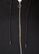 Langer Cardigan mit Kapuze und Rei&szlig;verschluss, Schwarz, Packshot image number 2