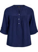 Bluse aus Baumwollmusselin mit Lochstickerei, Blau, Packshot image number 0