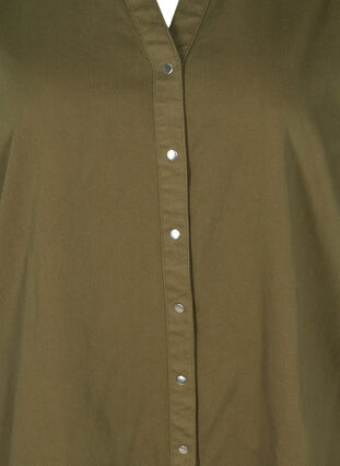 Langes Hemd aus Baumwolle mit Puffarm, Ivy Green, Packshot image number 2