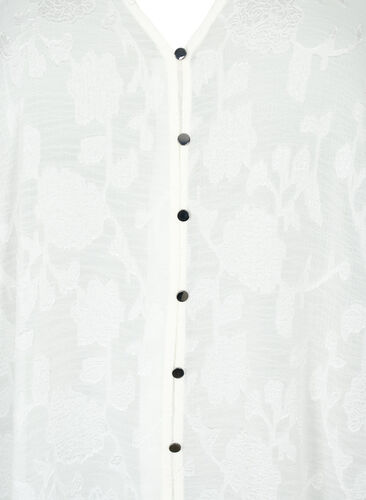 Langärmliges Hemd mit Jacquard-Look, Bright White, Packshot image number 2
