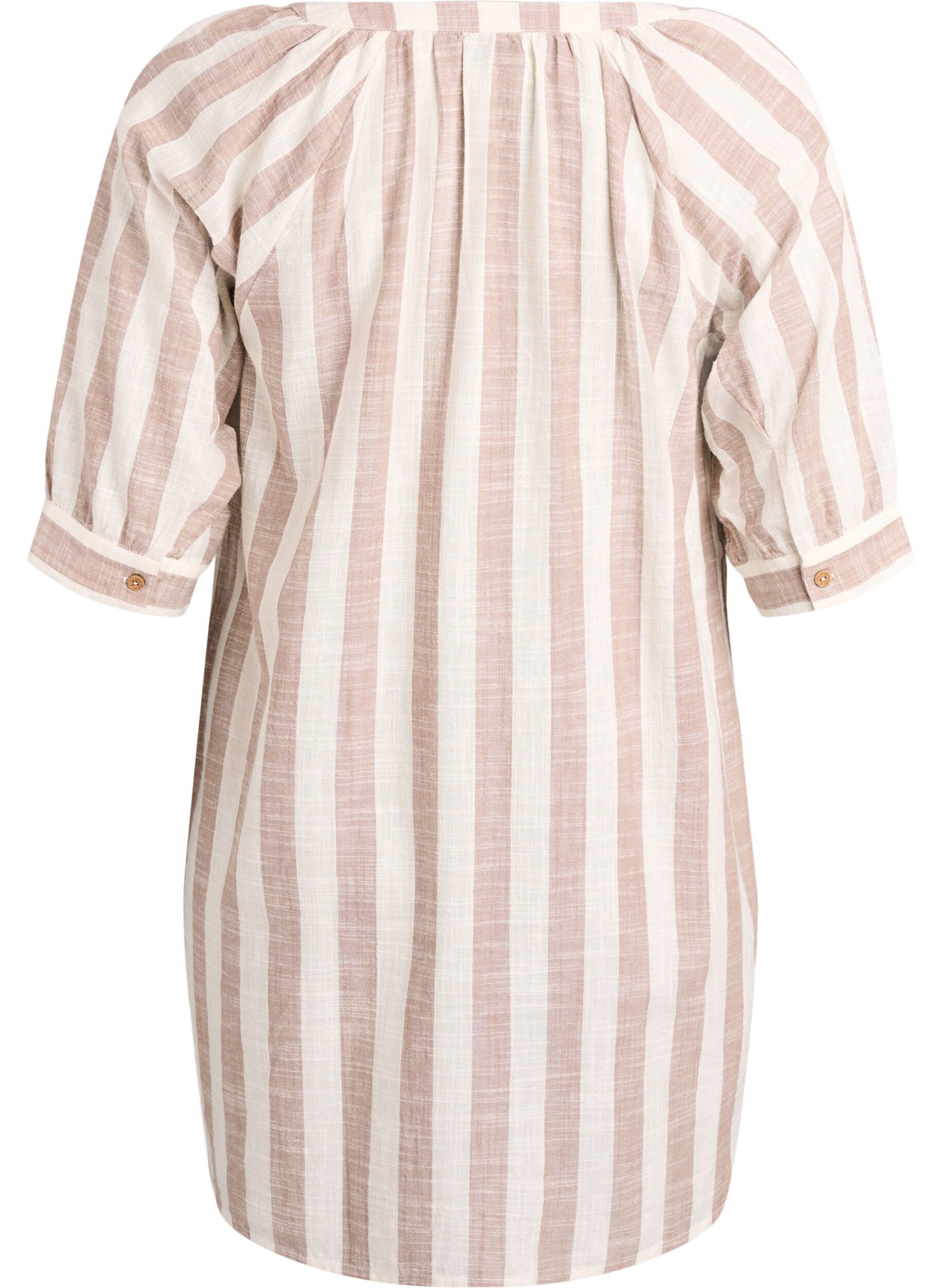 ZizziTunika aus Baumwolle mit V-Ausschnitt, Beige, Packshot image number 1