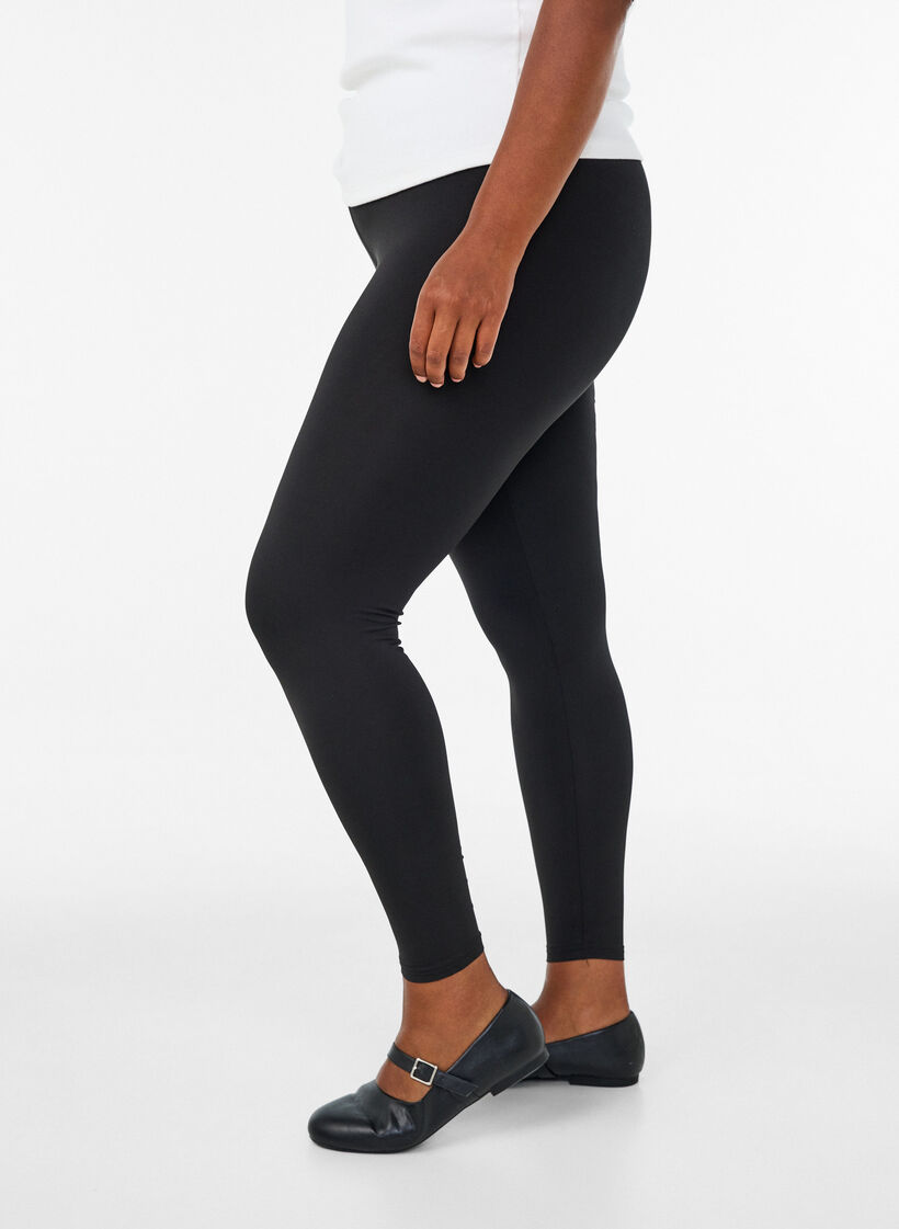 2-pack Basic Leggings, Schwarz, Model image number 3