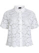 Spitzen blusenshirt mit perlenkn&ouml;pfen, Wei&szlig;, Packshot image number 0