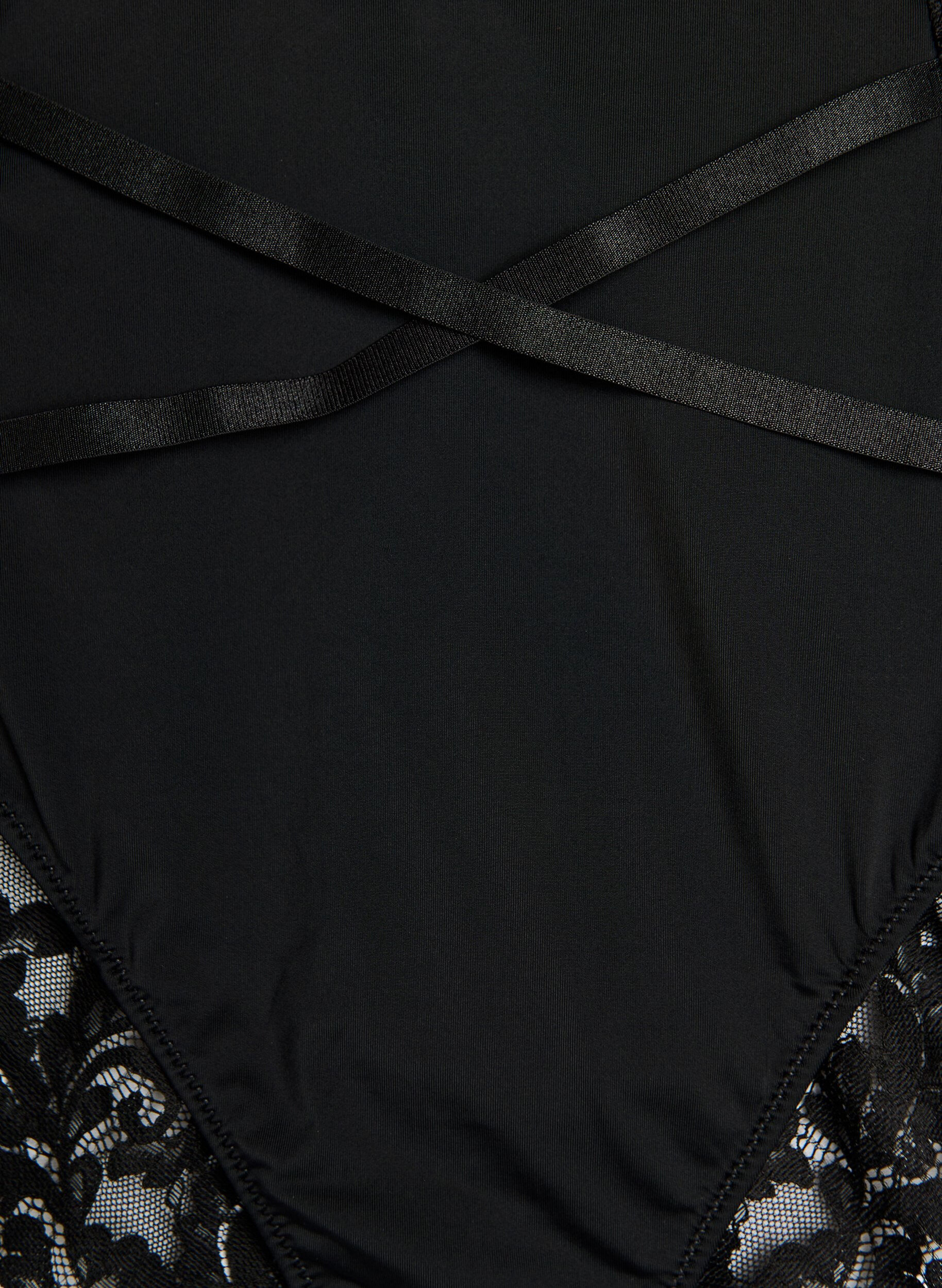 ZizziHipster-Slip aus Spitze mit Crossover-Detail, Schwarz, Packshot image number 2