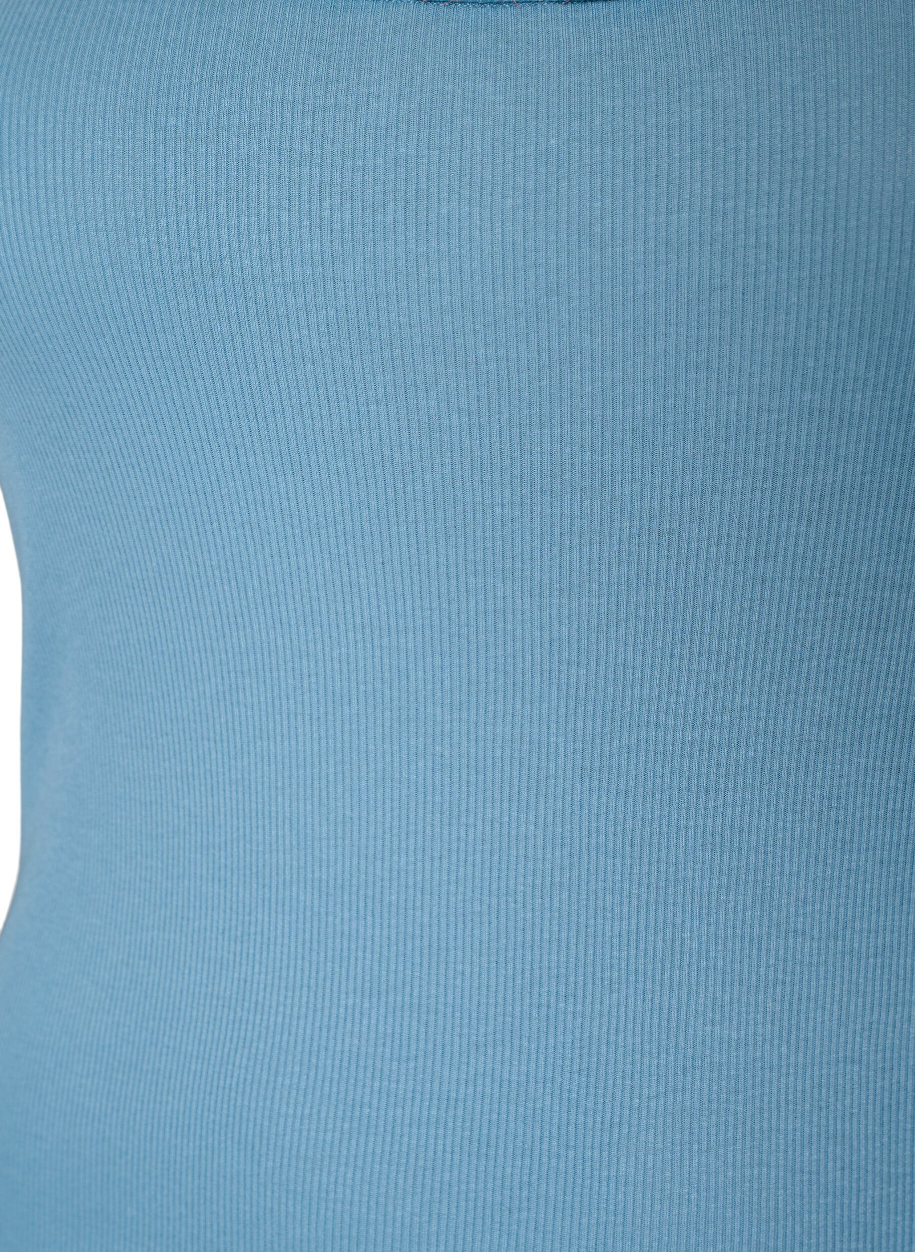 ZizziTop mit Spitzensaum, Blau, Packshot image number 2