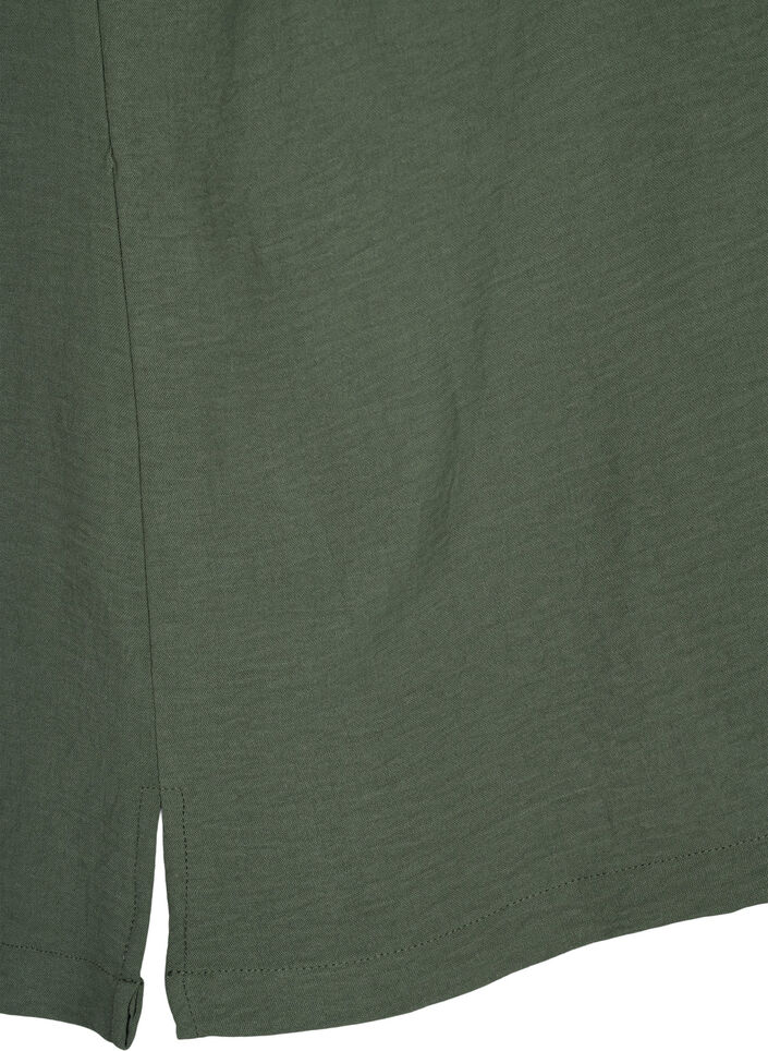 &Auml;rmelloses Oberteil mit Faltendetails, Gr&uuml;n, Packshot image number 4