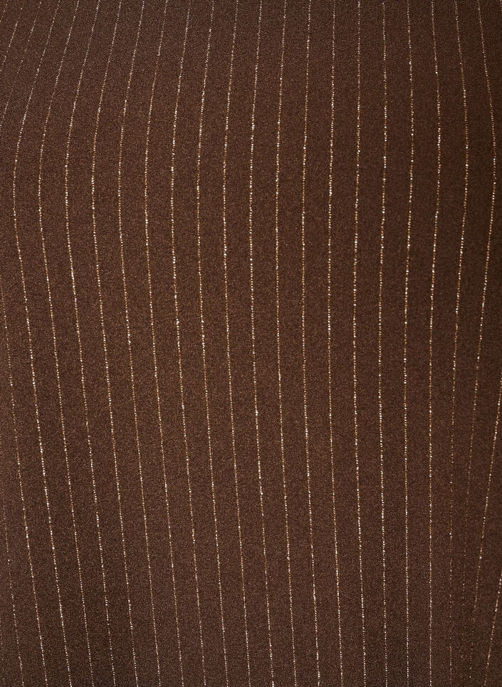 Kurzes A-Linien-Kleid mit Glitzerstreifen, Braun, Packshot image number 2