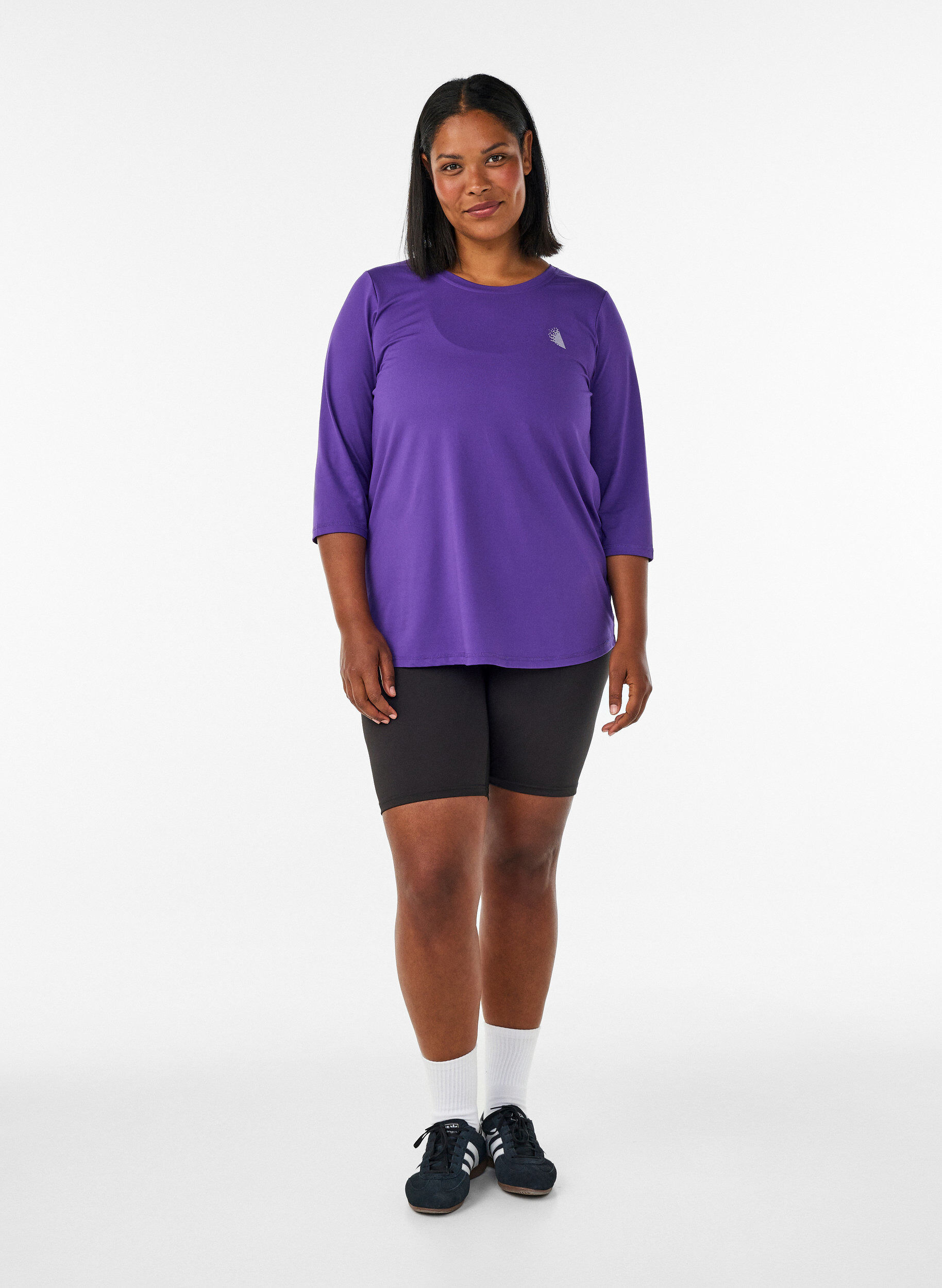 ZizziTrainingsshirt mit 3/4-&Auml;rmeln, Lila, Model image number 1