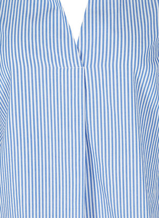 Gestreifte Hemdbluse aus Bio-Baumwolle, Dazzling Blue Stripe, Packshot image number 2