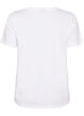 T-Shirt aus Bio-Baumwolle mit Strand-Print, Wei&szlig;, Packshot image number 1