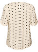 Bluse aus Viskose mit Punkten und 1/2-&Auml;rmeln, Vanille, Packshot image number 1