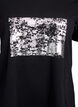 T-Shirt mit Print, Schwarz, Packshot image number 2