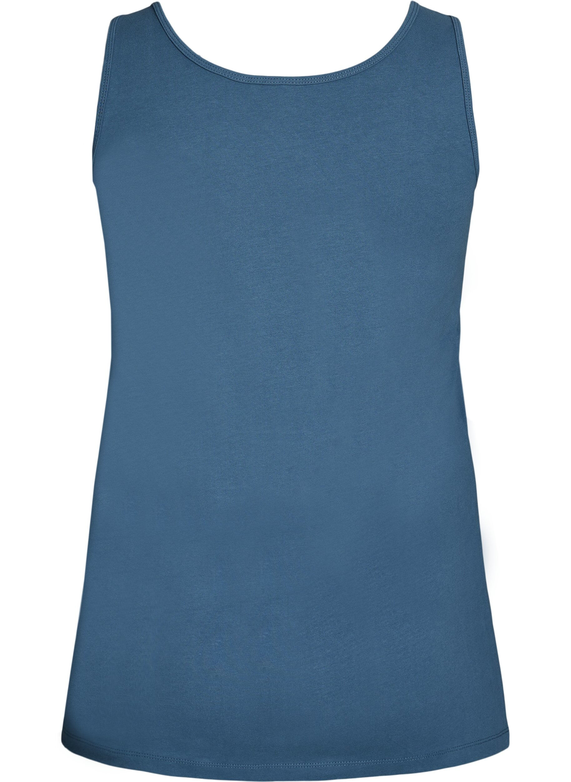 Zizzi Solide Farbe Grundoberteil aus Baumwolle, Grau, Packshot image number 1