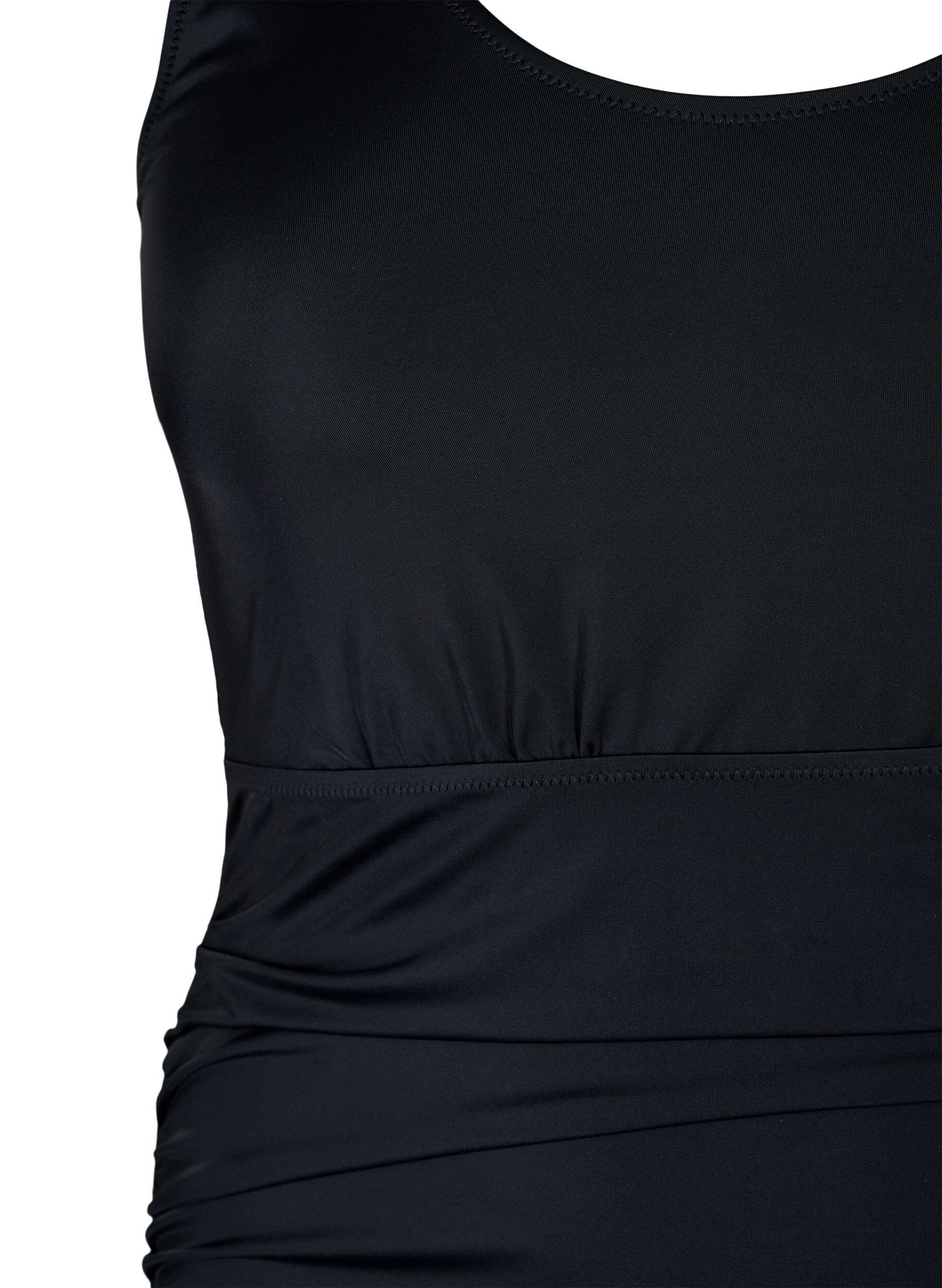 Zizzi Badeanzug mit Bein, Schwarz, Packshot image number 2