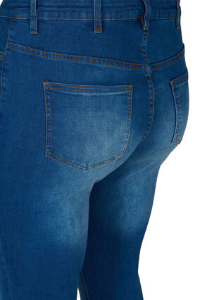 Super Slim Amy Jeans mit hoher Taille, Blue denim, Packshot image number 3