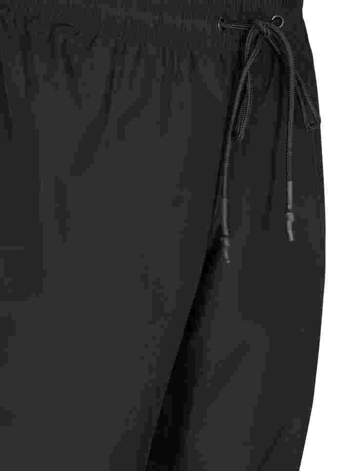 Regenhose mit Gummibund und Schnüren, Black, Packshot image number 2