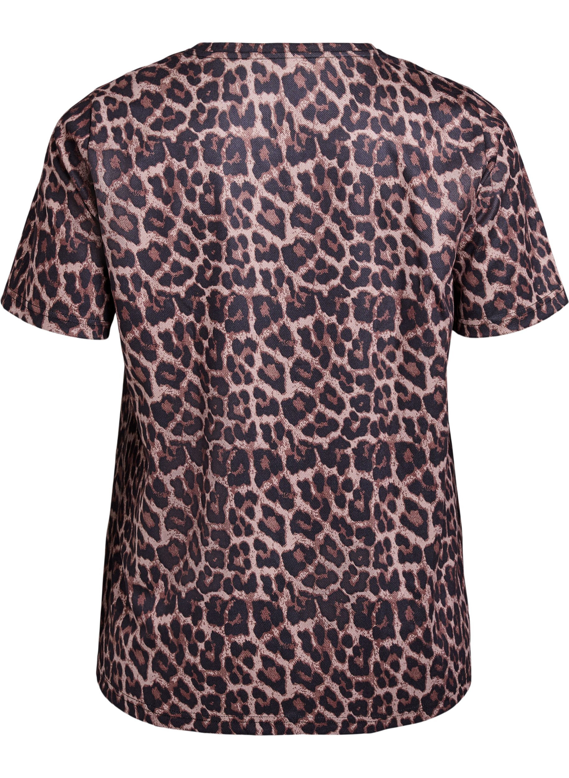 Zizzi FLASH - T-Shirt mit Leo-Print, Braun, Packshot image number 1