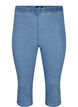 FLASH - Hoch taillierte Capri-Hose aus Denim mit Slim Fit, Blau, Packshot image number 0