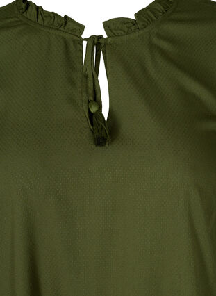 Viskose Kleid mit Schleifendetail, Rifle Green, Packshot image number 2