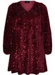 Kurzes Kleid mit Pailletten in A-Linie, Rot, Packshot image number 0