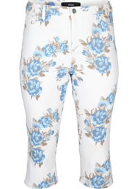 Amy Capri-Jeans mit hohem Bund und Blumenprint