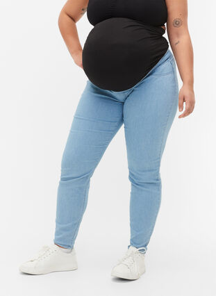 Schwangerschafts-Jeggings mit Taschen hinten, Light blue, Model image number 2
